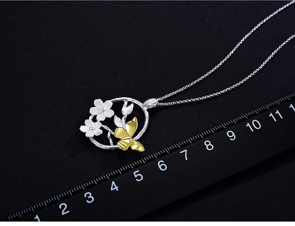 Butterfly Garden Pendant Necklace