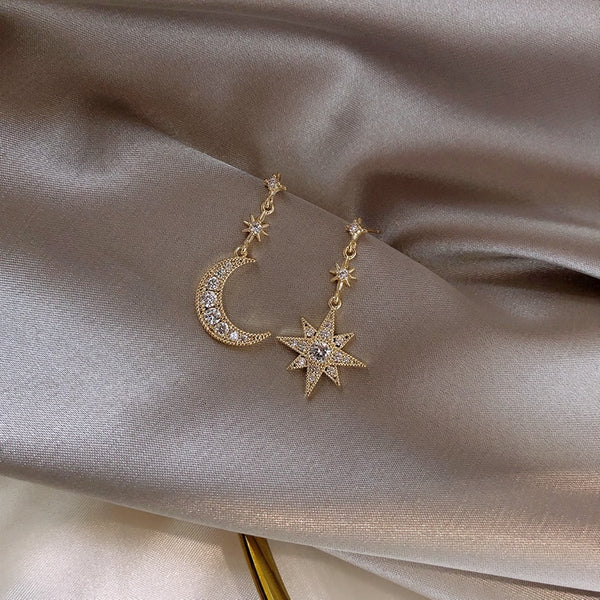 Star and Moon Mismatched Earrings