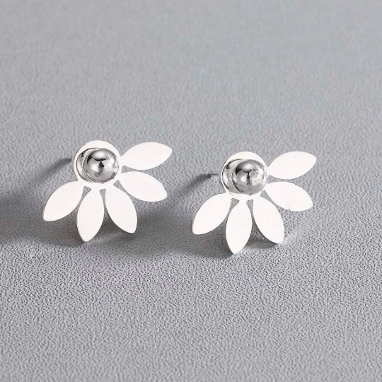 Lotus Ear Jacket Earrings