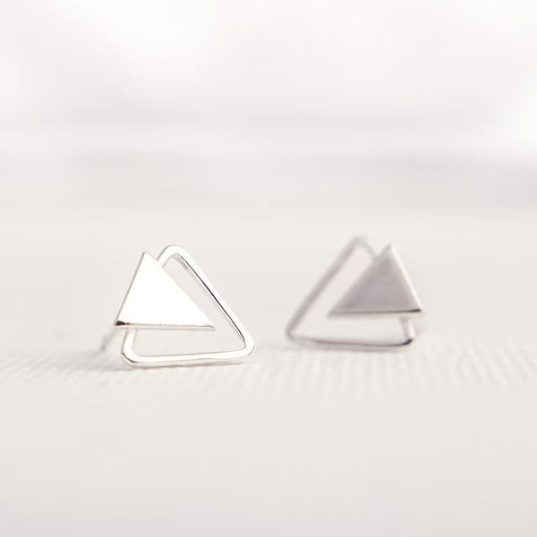 Tiny Triangle Earrings