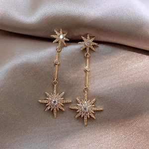 Starburst Crystal Dangle Earrings