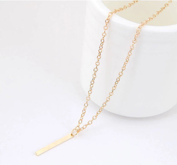 Dainty Gold Bar Necklace