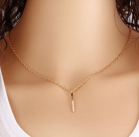 Dainty Gold Bar Necklace