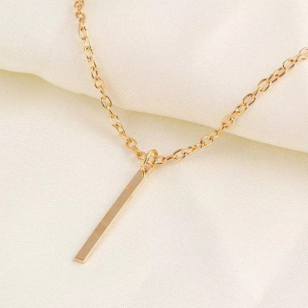 Dainty Gold Bar Necklace