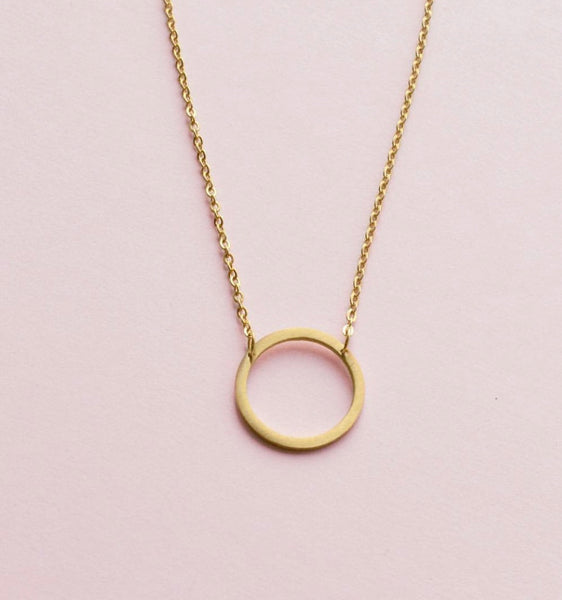 Simple Circle Pendant Necklace