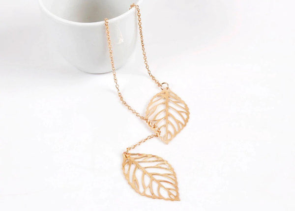 Leaf Lariat Necklace