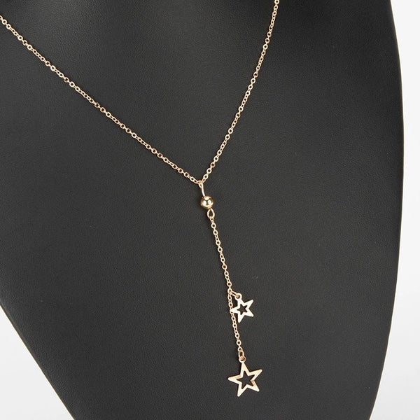 Star Charms Lariat Necklace