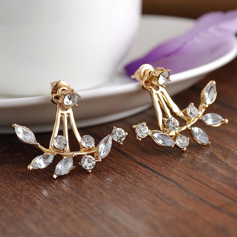 Crystal Ear Jacket Earrings