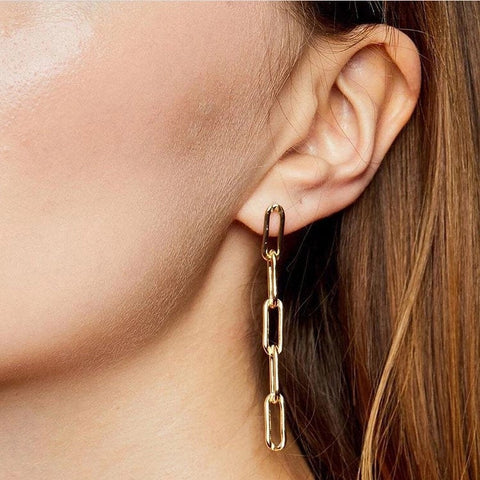 Delicate Link Chain Earrings