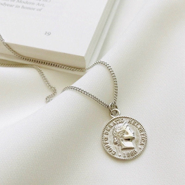 Coin Medallion Pendant Necklace