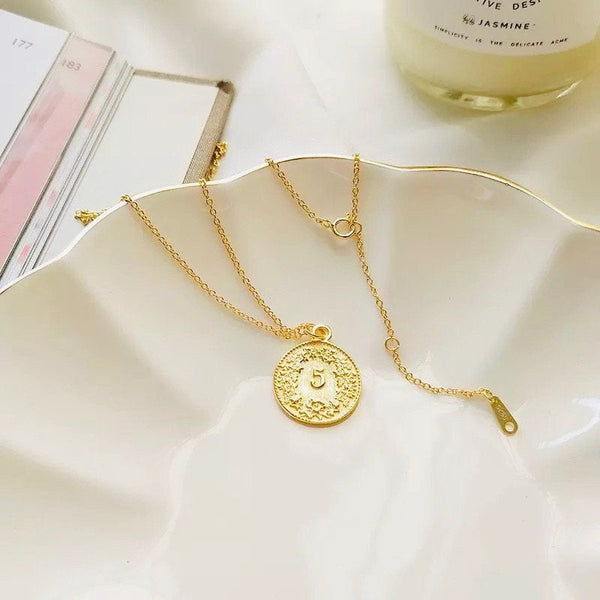 Coin Medallion Pendant Necklace