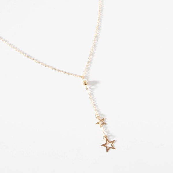 Star Charms Lariat Necklace