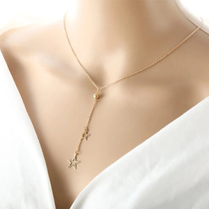 Star Charms Lariat Necklace