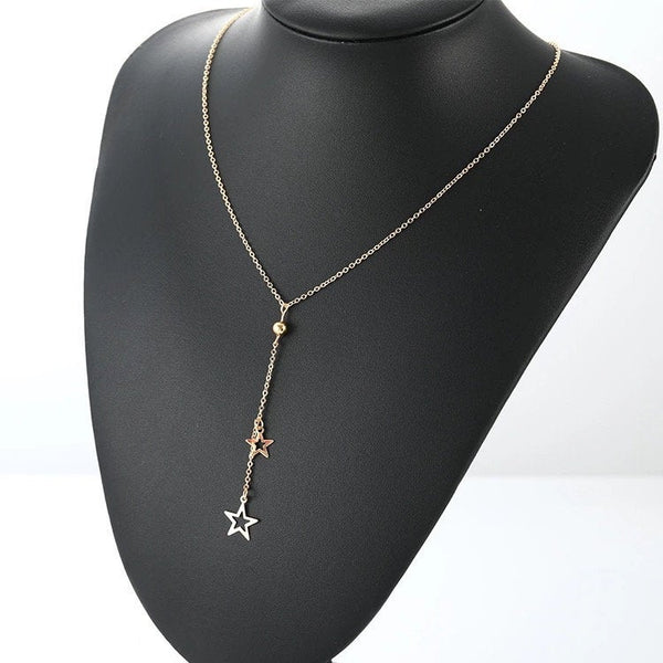 Star Charms Lariat Necklace