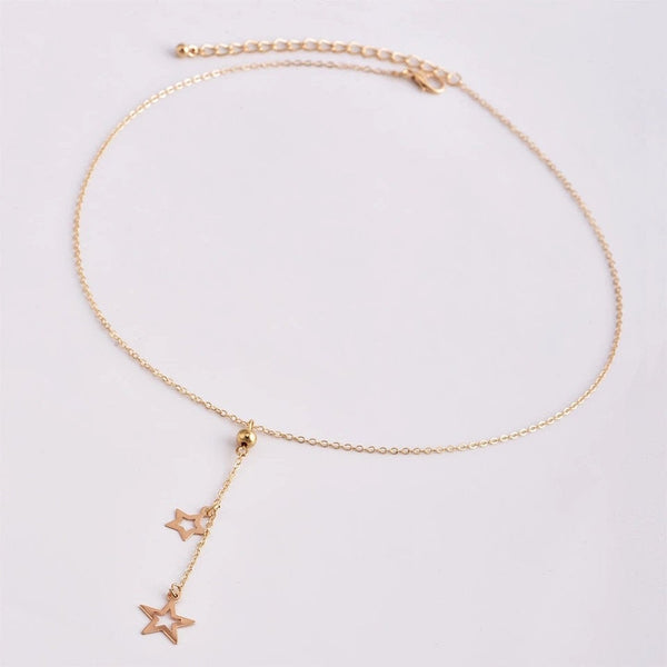 Star Charms Lariat Necklace