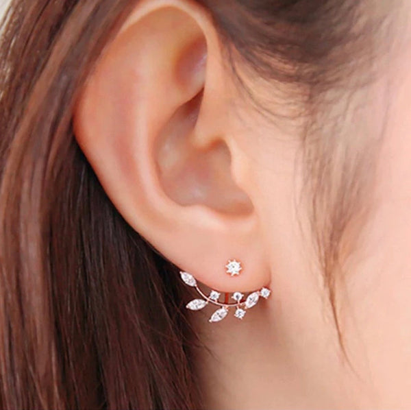 Crystal Ear Jacket Earrings