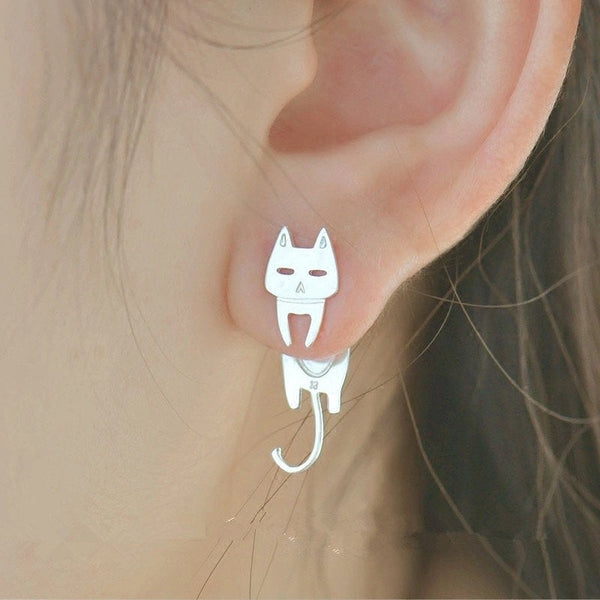 Cat and Fish Earrings