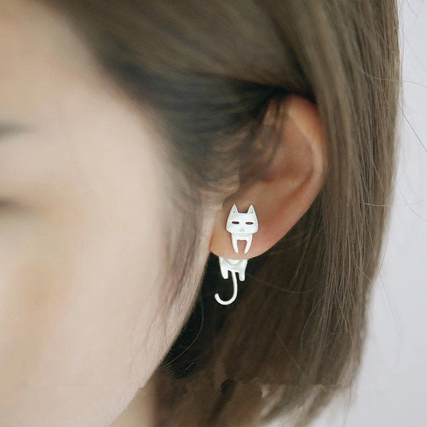 Cat and Fish Earrings