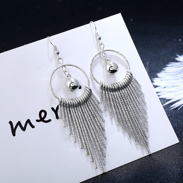 Exaggerated Chandelier Tassel Earrings