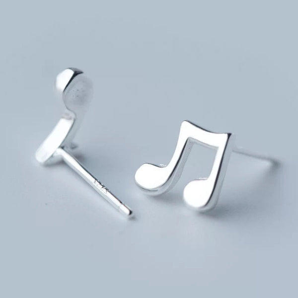 Tiny Musical Notes Stud Earrings