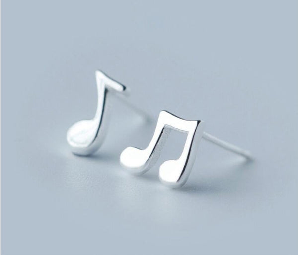 Tiny Musical Notes Stud Earrings