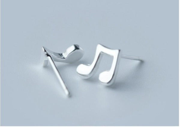 Tiny Musical Notes Stud Earrings