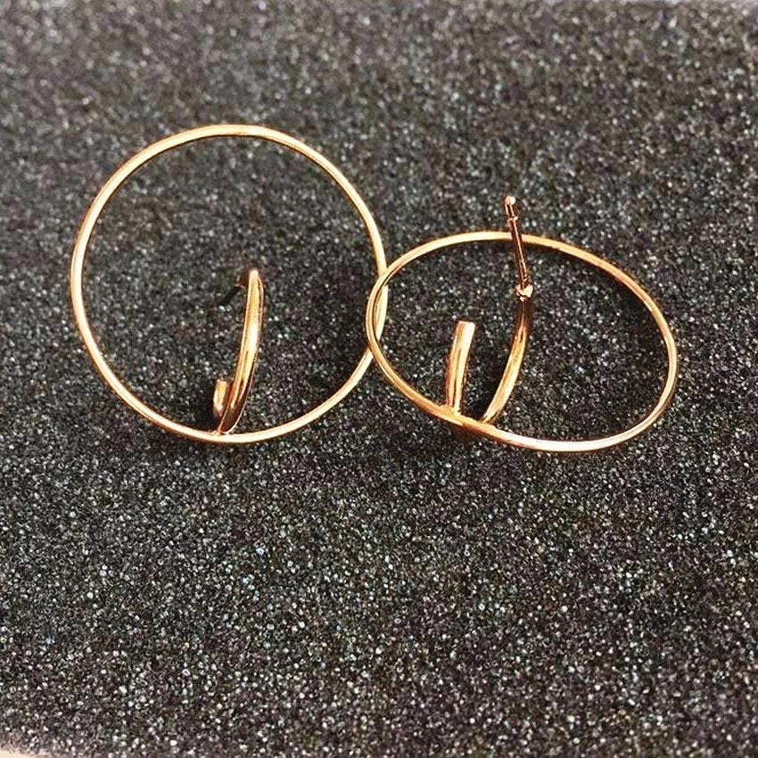 3D Geometric Hoop Earrings