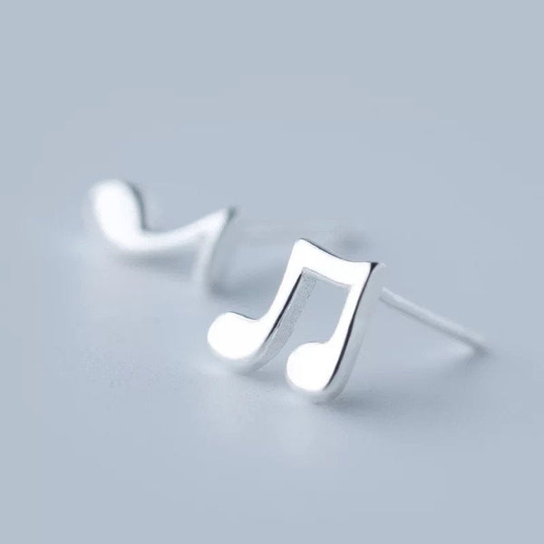 Tiny Musical Notes Stud Earrings