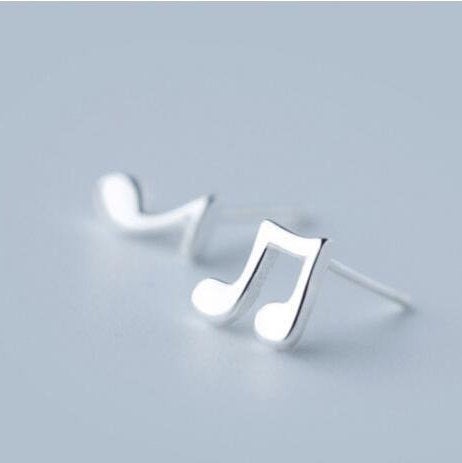 Tiny Musical Notes Stud Earrings