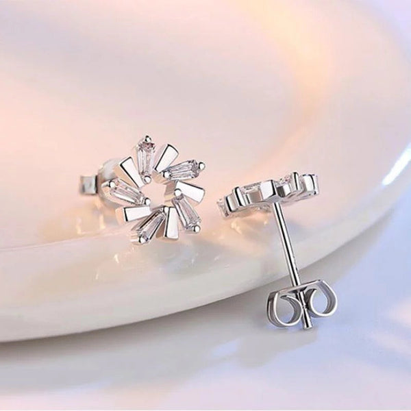 Ice Flower Crystal Studs