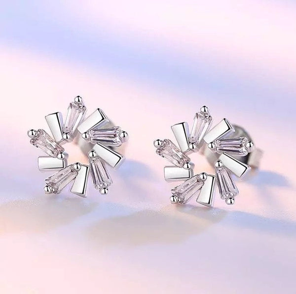 Ice Flower Crystal Studs