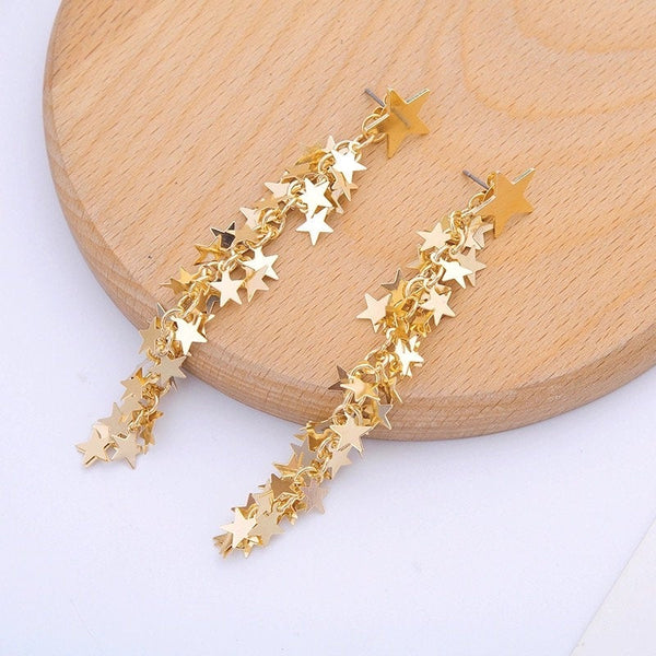 Millions of Stars Dangle Ear Jacket Earrings