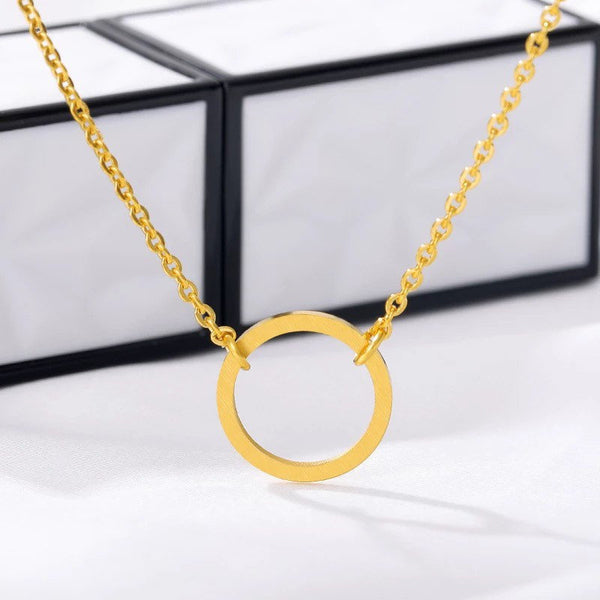 Simple Circle Pendant Necklace