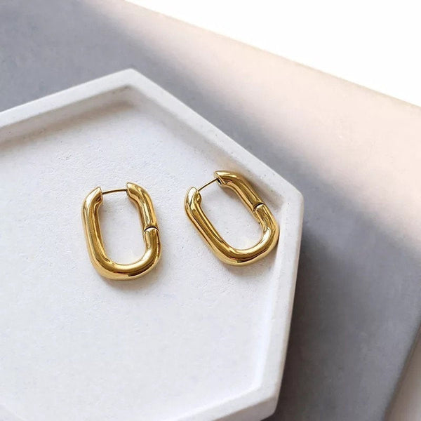 Link Chain Chunky Oval Hoops