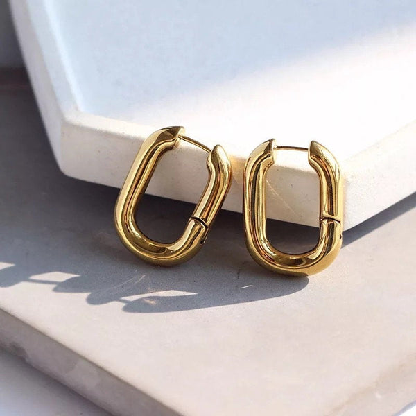 Link Chain Chunky Oval Hoops