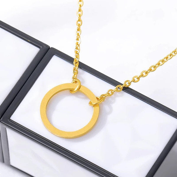 Simple Circle Pendant Necklace