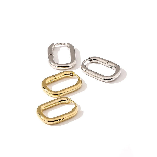 Link Chain Chunky Oval Hoops