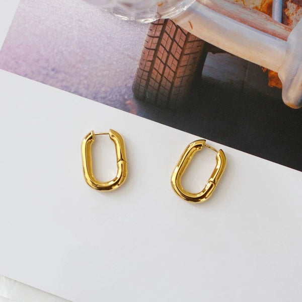 Link Chain Chunky Oval Hoops