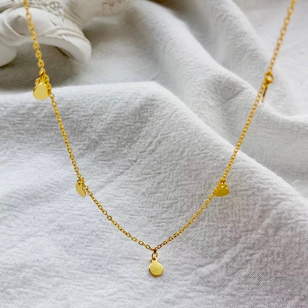 Dainty Disc Sequin Necklace