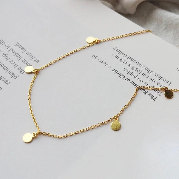 Dainty Disc Sequin Necklace