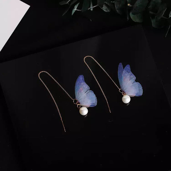 Threader Butterfly Earrings