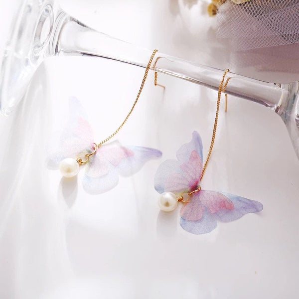 Threader Butterfly Earrings