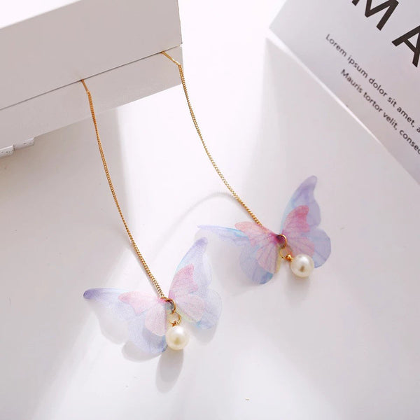 Threader Butterfly Earrings