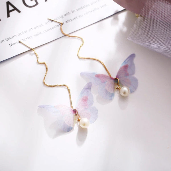 Threader Butterfly Earrings