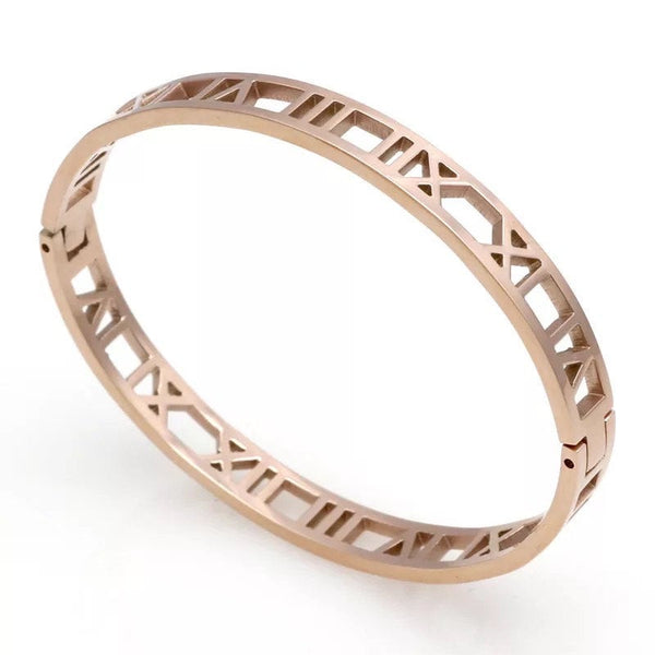 Roman Numerals Bangle Bracelet