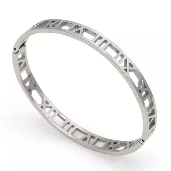 Roman Numerals Bangle Bracelet