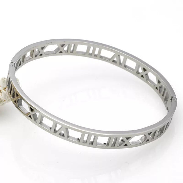 Roman Numerals Bangle Bracelet