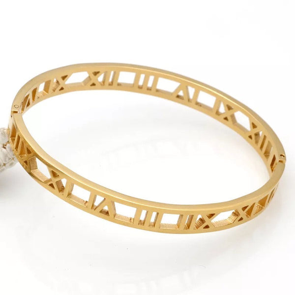 Roman Numerals Bangle Bracelet