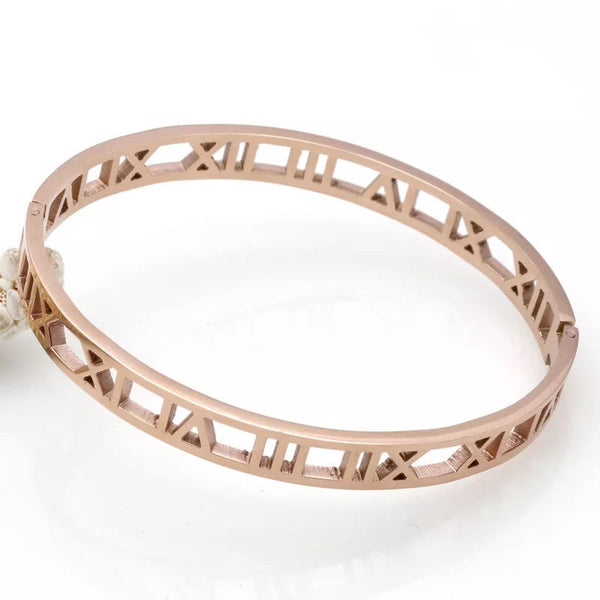 Roman Numerals Bangle Bracelet