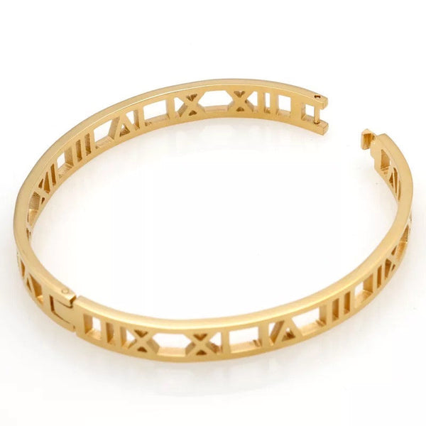 Roman Numerals Bangle Bracelet